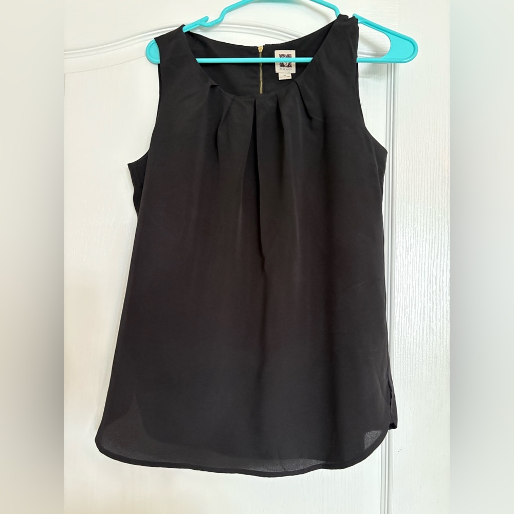 Anne Klein Black Sleeveless Blouse